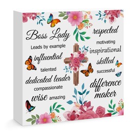 Boss Gifts for Women Boss Lady Office Decor Shelf Desk Table Decor Gift for Boss Female Leaving Going Away Boss Day Christmas Birthday Appreciation Gifts for Your Boss Leader