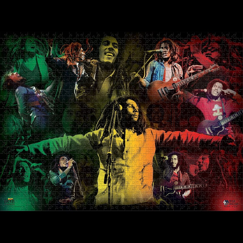 High Roller Games Bob Marley: 1000 Piece Collage Jigsaw Puzzle,