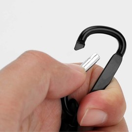 kuou 5PCS Stretchy Spiral Keyring with Color Carabiner, Spiral Retractable Coil Key Chain Theftproof Anti-Lost Stretch Cord Safety Key Ring with Metal for Keys, Wallet, Cellphone