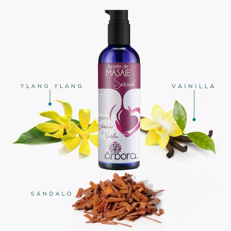 Árbora 2 Aceites Masaje Sándalo + Cítrico Relajantes E Hidratantes