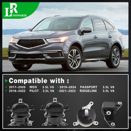 Engine Motor & Trans Mount Kit Compatible with Pilot 9 Speed Trans 2016-2022 & Passport 2019-2024 & Ridgeline 2021-2023 & MDX 2017-2020 3.5L V6 Engine, OE A45002 A45003 A65093 A65100 Set of 4