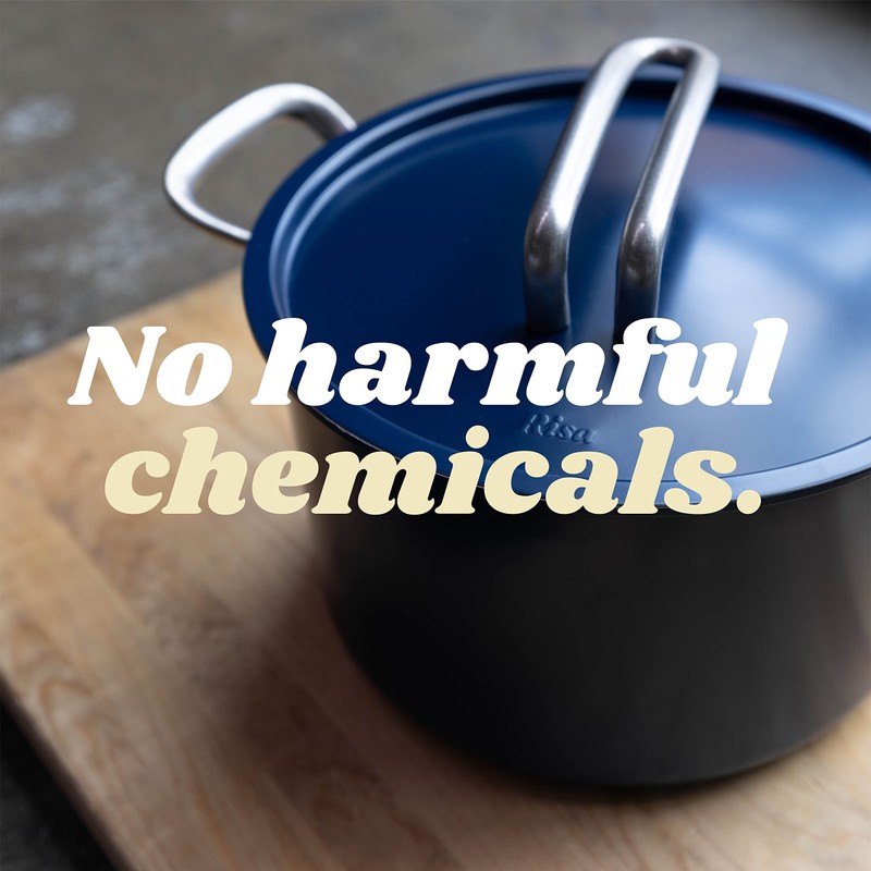 Nontoxic, nonstick BPA-free Risa kitchen stock pot with lid and