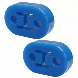 Kemcatui 2Pcs Rubber Exhaust Hanger, Insulator Muffler Hanger Exhaust Bushing Bracket Mount for Car Jeep Truck（Blue）