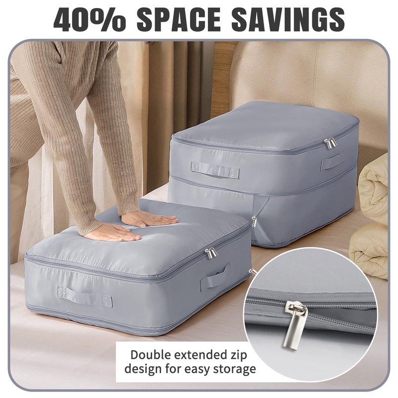 Ultra Space Saving Self Compression Organizer, Kaluofan Self Compression Organiser,