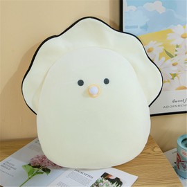 RVSdoi Oysters Throw Pillow - Ivory 19.6" Cute Oyster Floor Pillow, Plush Home Decorative Seating Cushion, Pacifier Style