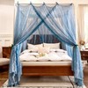 AIKASY Bed Canopy Mosquito Net for 4 Corner Post Beds,