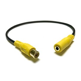 Access AV53 [25 cm] 3.5mm to RCA Cable Video Yellow Gold Plated Connector 3.5mm Female to RCA Female