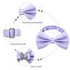 Alizeal Mens Adjustable Pre-tied Solid Bow Tie, lilac