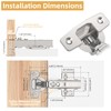 Furniware 10 Pack Frameless Full Overlay Soft Close Cabinet Hinges,