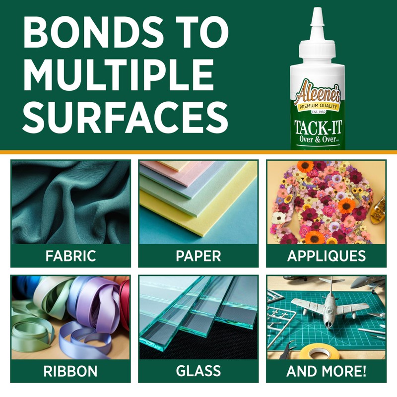 Aleene's Tack-It Over & Over Liquid Glue 4 fl oz,