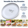 Small Round Ceramic Plate 5.51 Inch (14cm), Reusable Frosted Appetizer