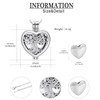 Tree of Life Urn Necklaces for Ashes Heart Shape Cremation