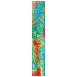 TECKWRAP Colourful Glitter Heat Transfer Vinyl Roll - HTV Iron On Flex Film 152 cm x 30 cm (Apple Green)