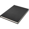 Kangaro Notebook A5 Blank Black Linen Cover 80 Sheets 140