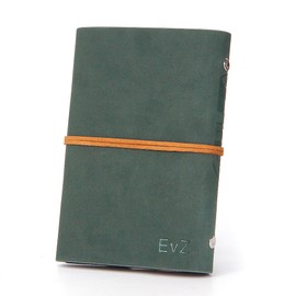 EvZ Vintage Dark Green PU Leather Cover Loose Leaf Blank Notebook Journal Diary Gift