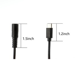 DIANN 2pcs DC 5.5mm x 2.5mm to USB C Power Cord DC 5525 Female to USB Type C Male Plug 5V 5A Power Charging Cord Extension Cable for LED Desk Lamp, Small Fan Etc Other USB Type C Equipment 15cm