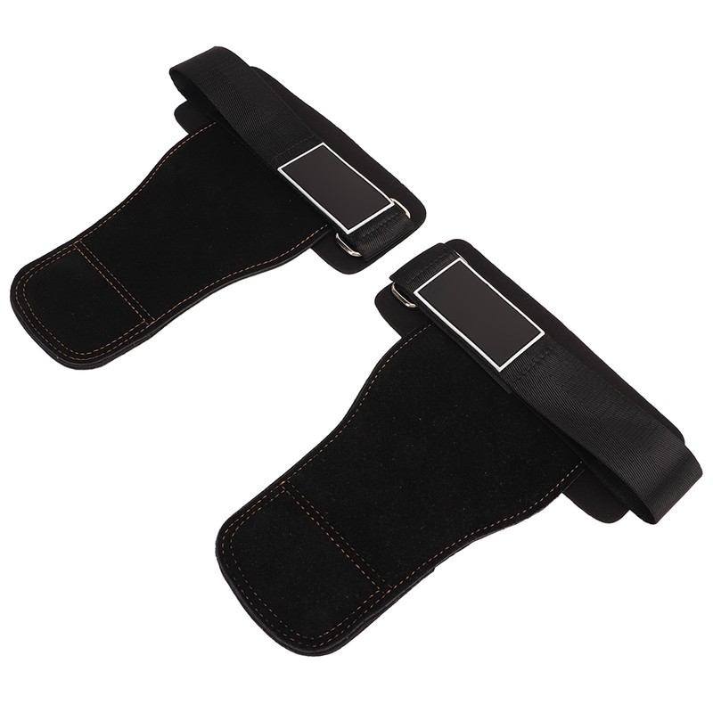 1Pair Real Leather Weight Lifting Wrist Straps Weight Lifting Grips