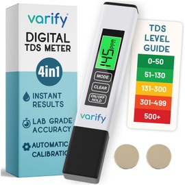Complete 4-in-1 TDS Meter Digital Water Tester for Drinking Water | Accurate 0–9990 PPM EC & Temp Readings | Ideal for RO Systems, Aquariums, Pools – Built for Professionals, Easy for Anyone