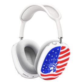 Airpods Max Cover, Cute Cartoon Funny for Airpods Max Case, Soft Silicone Airpod Max Accessories for AirPod Max Headphones Ear Pads Cushions (American)