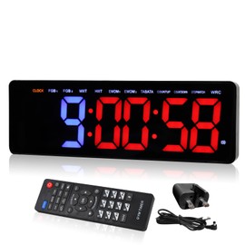 Gym Timer 15'.7' Large Wall Clocks for Home Gym, Interval Workout Countdown Clock Remote Control for Boxing Fitness Home Gym Sport Accessories