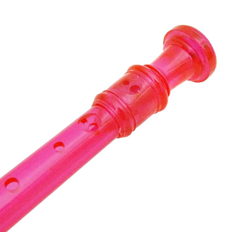 keepdrum RC002PK Soprano Recorder Transparent Neon Pink