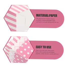 Ciieeo 36pcs Popcorn Buckets Movie Night Supplies White Popcorn Boxes Bowl for Movie Night