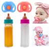 COSDOLLL Magic Disappearing Milk Bottle W/Pacifier, Pretend Play Feeding Toy