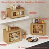 Goozii Wood Bread Box for Kithcen Countertop, Rustic Breadox Storage