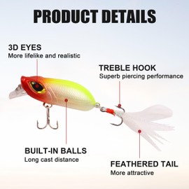 OROOTL Crankbait for Bass Fishing Lures, Crank Baits Set Hard Swimbaits Shallow Deep Diving Crankbaits for Freshwater Saltwater Trout Bass Snapper Walleye Crappie