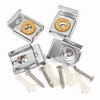 2 Sets (8 Pieces) Spring Loaded Mirror Hanger Clips Set