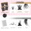 LASHVIEW Lash-Extension-Clusters 336pcs D Curl Lash Clusters Natural Look Cluster