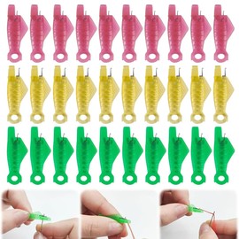 ZEIEYA Pack of 30 Needle Threader, Sewing Machine Needle Threader Automatic Threader Plastic Sewing Needles Threader Needle Threading Tool Sewing Accessories for Needle Eye Hand Sewing Tool