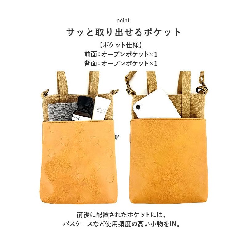 BACKYARD FAMILY Lafiel Canvas Dot Synthetic Leather Mini Shoulder Bag