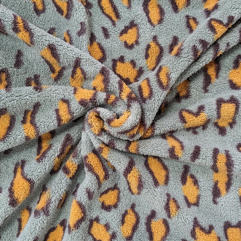 ABREEZE Leopard Print Bath Towel Set of 3 - Super