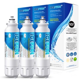 ICEPURE ADQ73613401 Refrigerator Water Filter Compatible with LG LT800P, ADQ73613401, ADQ73613402, Kenmore 9490, LSXS26326S, LMXC23746S, LMXC23746D, LSXS26366S, rwf3500a 3 PACK