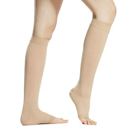 20-30 mmHg Compression Stockings for Women and Men, Medical Compression Stockings, Class 2, Open Pointed Support Stockings, Compression Socks, Thrombosis Stockings for Flight Pregnancy Travel Varicose