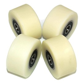 Smart Machines (50-25-10) 4 x 50mm Diameter Milled Nylon Rollers Made in EU (25mm Wide - 10mm Bearing)