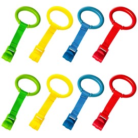 Baby Pull up Rings，Baby Toddler Walking Assistant Pull up Ring，playpen Pull up Rings，Strengthen Muscles,Perfect for Early Standing Practice, Boost Baby's First Steps!8PCS 4Colors