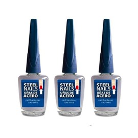 Steel Nails Hardener with Keratin, Calcium and Garlic 3 Pack