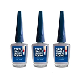 Steel Nails Hardener with Keratin, Calcium and Garlic 3 Pack