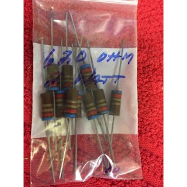GE 620 OHM 2 WATT CARBON COMPOSITION RESISTORS 10 PCS NOS