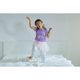 Happy Birthday T-Shirt (Girls 1 to 12) Sassy Kids Party Tee - Sweet Baby/Toddler Outfit 4T Purple Heather SS