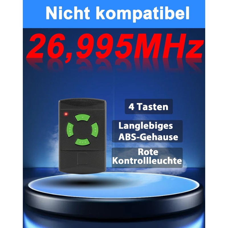 Selridasia 2 x 26.995 MHz garage door remote control for