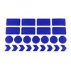 X AUTOHAUX 24pcs Blue Reflective Stickers Tape Waterproof Decals for