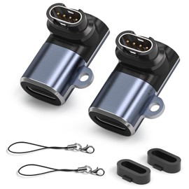 PonJel Garmin Watch Charger Adapter, L Type C to USB Type C Converter Adapter [2pcs] Type C to Garmin Charger Adapter for Garmin Fenix 7 7X/S 6 6X/S 5 5X/S, Forerunner 55 965 955 255 265 165, Instinct