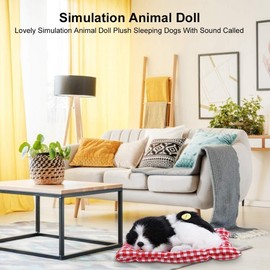 Oso de Peluche, Border Collie Juguete de Peluche de Peluche Realista Interactivo Mascota de Compañía Perro para Niños Mayores