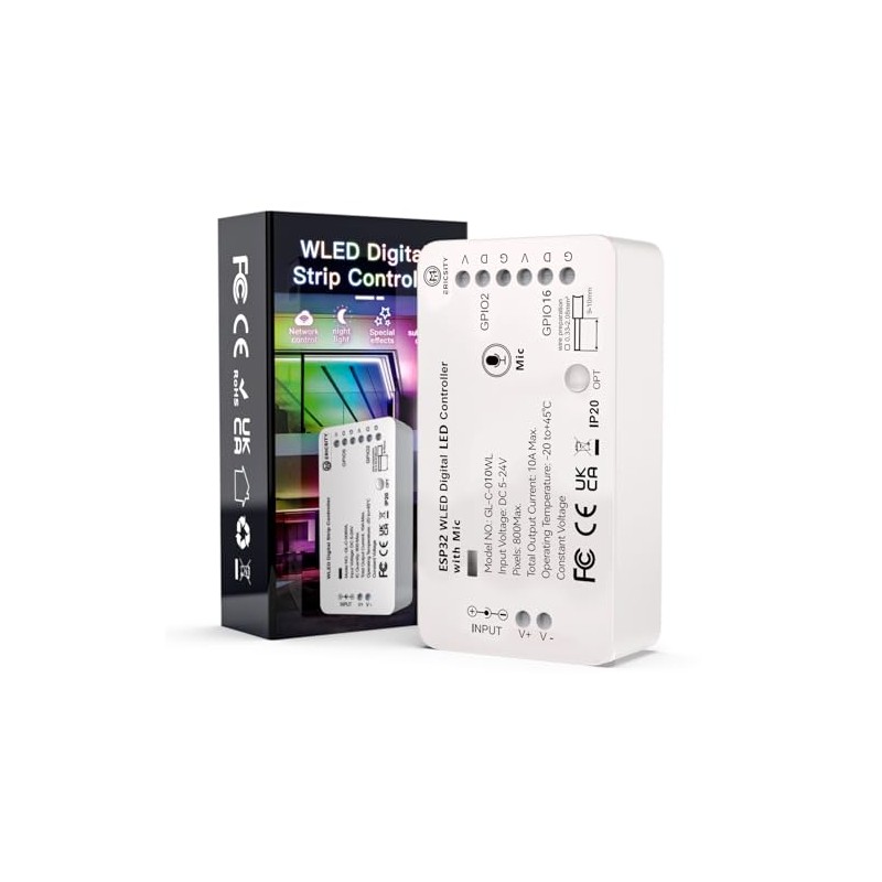 WLED Addressable Strip Controller ESP32 Web Server for Controlling NeoPixel