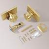 HIEMEY Privacy Gold Door Knob Interior, Satin Brass Door Knobs