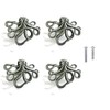 ZTie Set of 4 Octopus Drawer knobs for Coastal Home