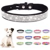 Rhinestone Dog Collar Cute Glitter Leather Collar for Cat Cat